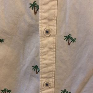 DENIM & FLOWERS Rocky Singh Palm Trees SS Button Up Shirt Size M